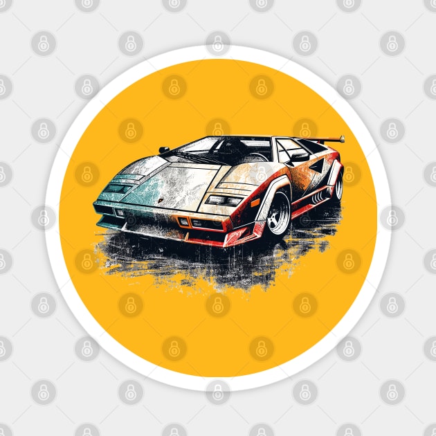 Lamborghini Countach Magnet by Vehicles-Art